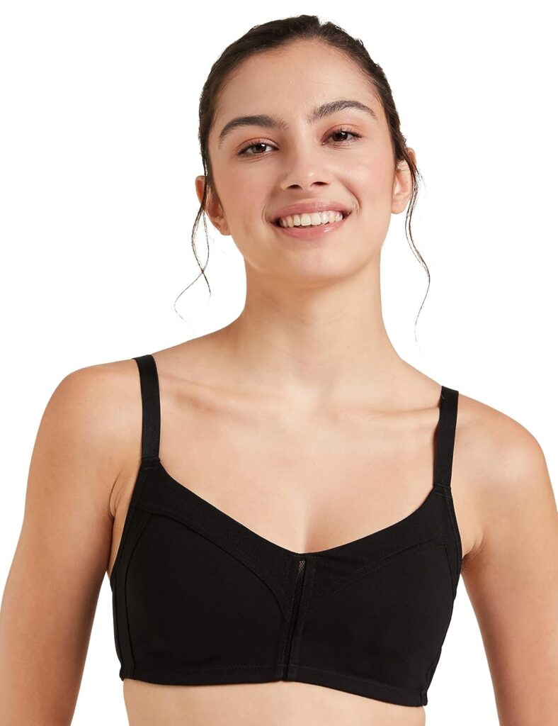 Amazon Brand – Symbol Women’s Cotton Stretch Non Padded Wire Free Full Coverage Minimizer Bra
