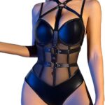 Chicklick – Lingerie Bodysuit for Women II Slimming Romper Trendy Strappy One Piece Lingerie Costumes for Women