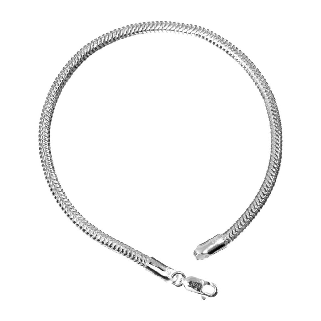 Clara Anti-Tarnish 92.5 Sterling Silver Snake Bracelet 8 inch | Gift for Men & Boys