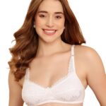 Clovia Women’s Cotton Non-Padded Non-Wired Full Cup Bra in White