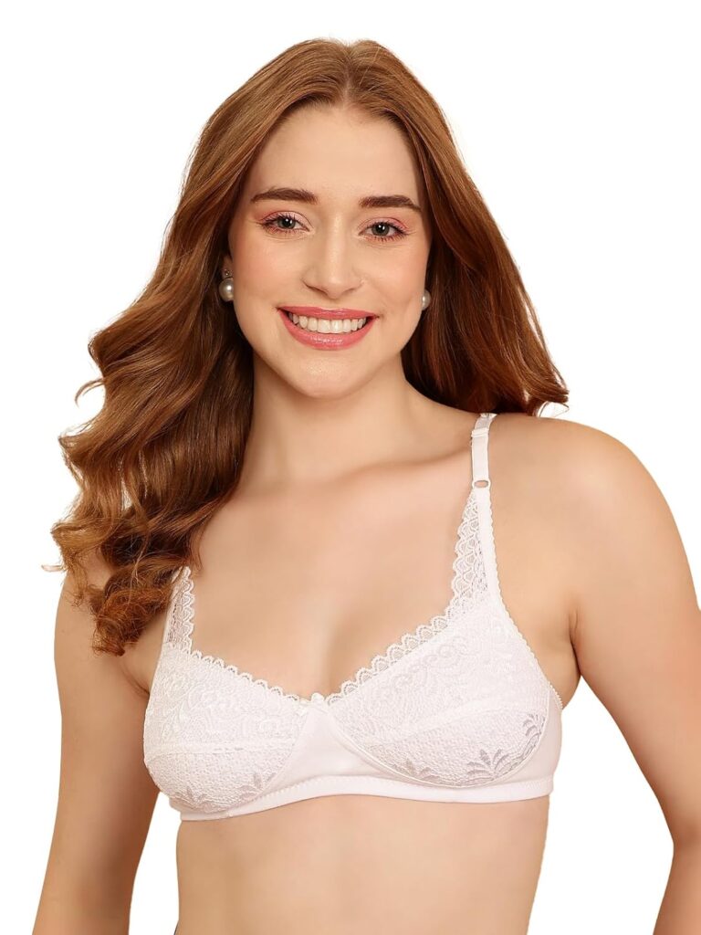 Clovia Women’s Cotton Non-Padded Non-Wired Full Cup Bra in White