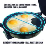 Hilton Electric 2 In 1 Upgraded Roti Maker Cooking Pan (Multi-Utility) With Stainless Steel Lid High Grade Low Power Consumption Portable Quick And Fast (New Version 2024), 950 Watt.