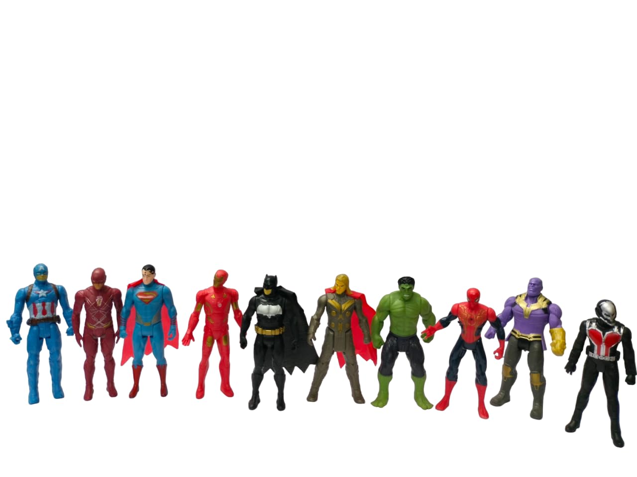 Kammateswara Superhero Action Figure Toys Superheroes Set of 10 Figures Toy for Kids (Set of 10 Action Figures)
