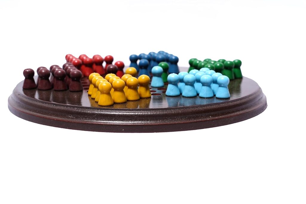 Lakshya India Chinese Checker Board Wooden Classic Board Game for Adults and Kids Superb Family Office Game | Picnic Toys 3+ Years (Round) Lakshya India Chinese Checker Board Wooden Classic Board Game for Adults and Kids Superb Family Office Game | Picnic Toys 3+ Years (Round)