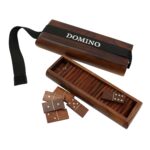 Online Global Stores Wooden Domino Board Game Set Artisan Crafted Toys Gifts for Boys Girls