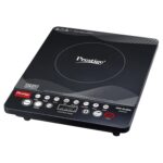Prestige 2000 Watts IRIS Sleek Induction Cooktop| High Voltage Surge Protection| Indian Menu Options| Automatic Voltage Regulator| Feather Touch Button| Black