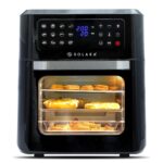 SOLARA 12L Air Fryer Oven for Home Kitchen, 1800W OTG Air Fryer Oven 12 Litre with 12 Presets, 6 Accessories, Grill, Roast, Bake, Reheat, Air Fryer OTG, XX-Large, Recipe E-book, 1 Year Warranty, Black