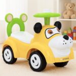 Storio Kuku Baby Ride-On Push Car – Steering & Storage Seat Toy for Toddlers, Yellow