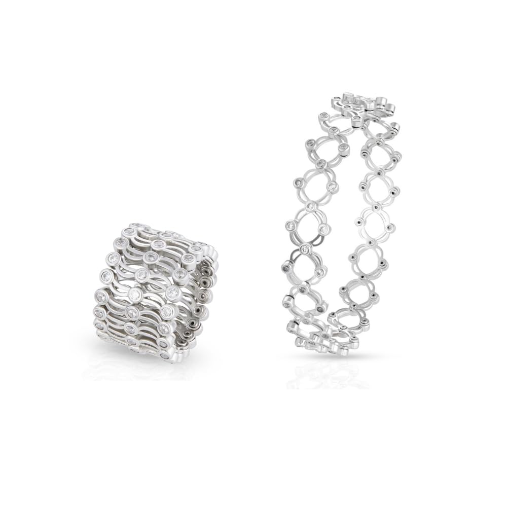 Svan Sterling Silver Convertible 2in1 Ring to Bracelet with 6 Months Warranty, Certificate of Authenticity, 925 Stamp Adjustable Folding Ring/Kada for Women & Girls Svan Sterling Silver Convertible 2in1 Ring to Bracelet with 6 Months Warranty, Certificate of Authenticity, 925 Stamp Adjustable Folding Ring/Kada for Women & Girls