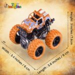 Toy Imagine 4×4 Mini Monster Truck for Kids – Friction Powered Stunt Car 360° Spin Action | Pack of 2 Push & Go Off-Road Vehicles | Toy Cars for Boys Ages 3–8 | Best Birthday Gift (Color May Vary)