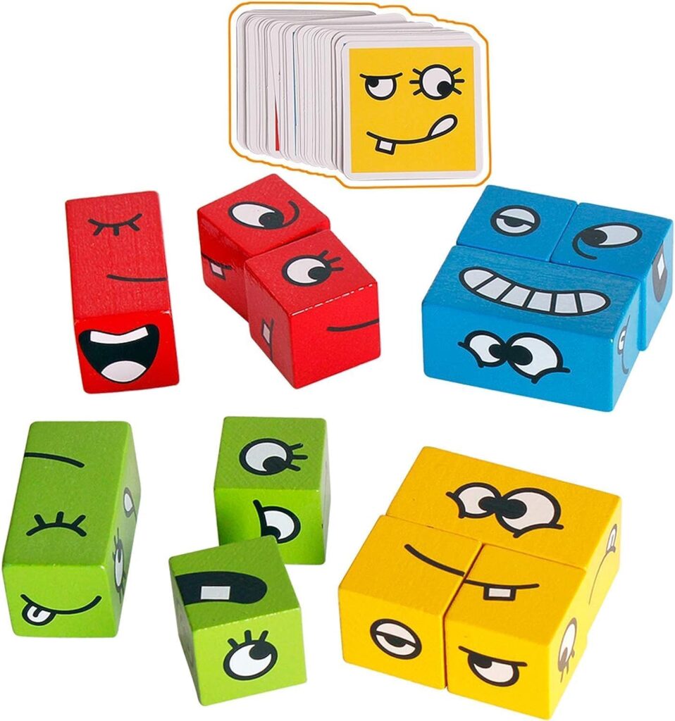Toy Imagine Emoji Face Cube Puzzle Game for Kids – Fun Expression Matching Challenge for Boys 7-14 Years – Brain Teaser Gift Toy – Creative Learning Game for All Ages