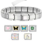 Vihaanta Italian Charm Bracelet, Italian Bracelets, Charm Bracelet, DIY Jewelry Set with 6 Charms and Tool, Customizable Bracelet for Women, Gift for All, Fashion Accessory for Special Occasions Vihaanta Italian Charm Bracelet, Italian Bracelets, Charm Bracelet, DIY Jewelry Set with 6 Charms and Tool, Customizable Bracelet for Women, Gift for All, Fashion Accessory for Special Occasions 