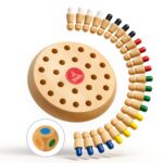WUDLY® Wooden Memory Chess Game for Kids | Fun Indoor Board Game for 5-10 Years | Mind Logic Memory Match Stick Game | Brain Booster Toy for Boys & Girls | Kids Board Games 7+ Years