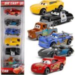 WireScorts Mini Metal Die Cast Vehicle Set of-6 Toy Vehicle Play Set Free Wheel High Speed Unbreakable Toy for Kids, Small Racing Car for Exciting Playtime Adventures, Movie Vehicles Cars for Kids