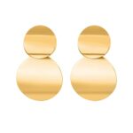Yellow Chimes Fashion Gold Plated Circle Shaped Earrings | Western Style Golden Women Earrings